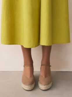 sable - Espadrilles à plateforme fermée et à bout compensé