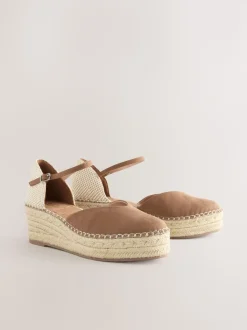 sable - Espadrilles à plateforme fermée et à bout compensé