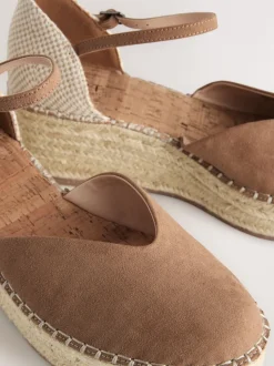 sable - Espadrilles à plateforme fermée et à bout compensé