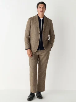 sable - Veste de Costume décontractée en laine Blend