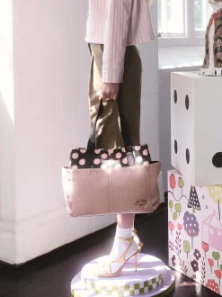 Sac cabas Cath Kidston carré en velours côtelé