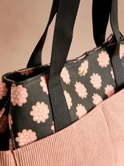 Sac cabas Cath Kidston carré en velours côtelé