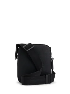 Sac reporter BOSS en cuir grainé en fausse fourrure