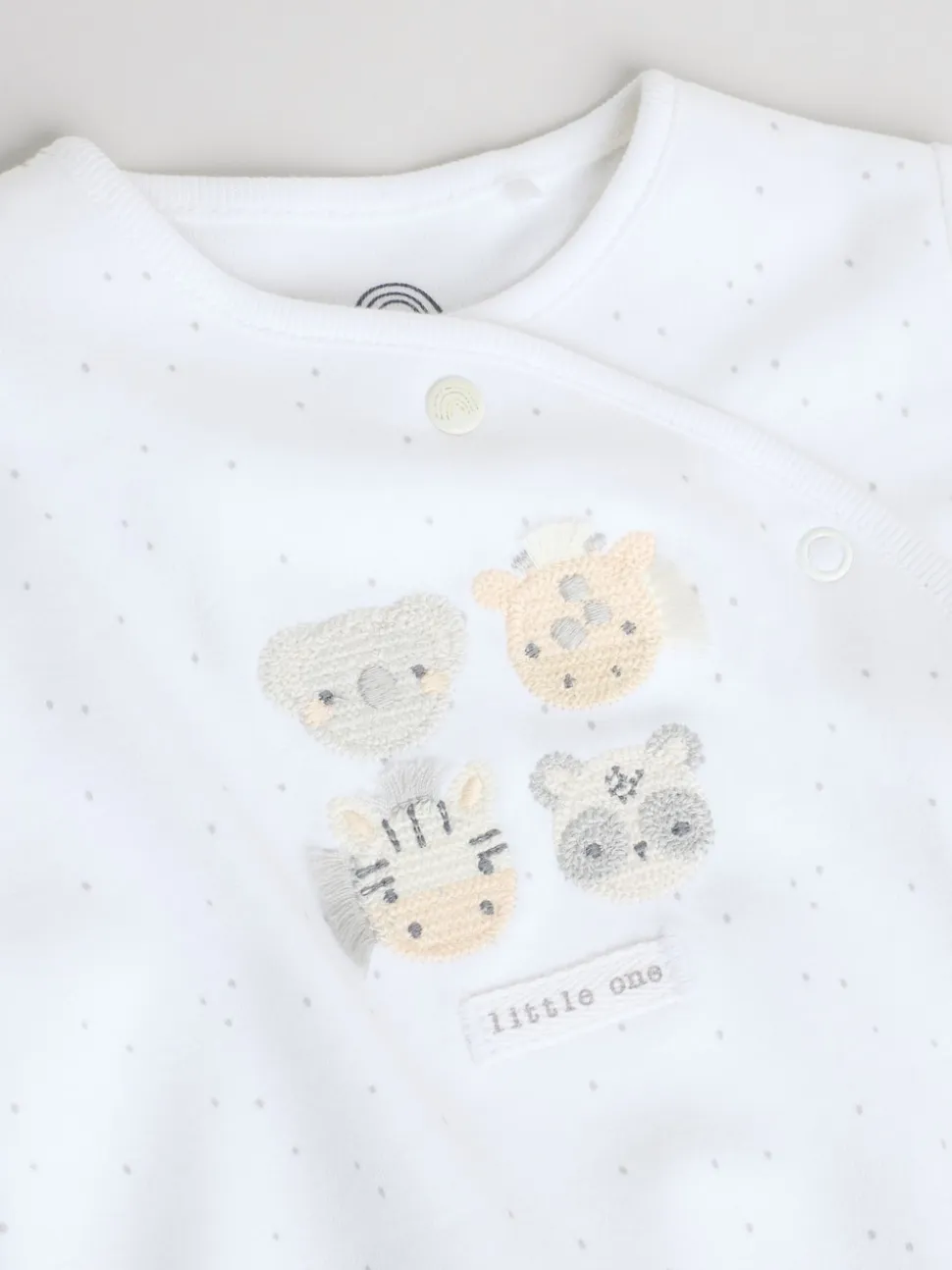 Safari blanc - Combinaisons de nuit pour bébé 3 Pack (0-2ans)