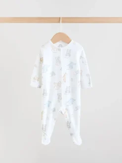 Safari blanc - Combinaisons de nuit pour bébé 3 Pack (0-2ans)