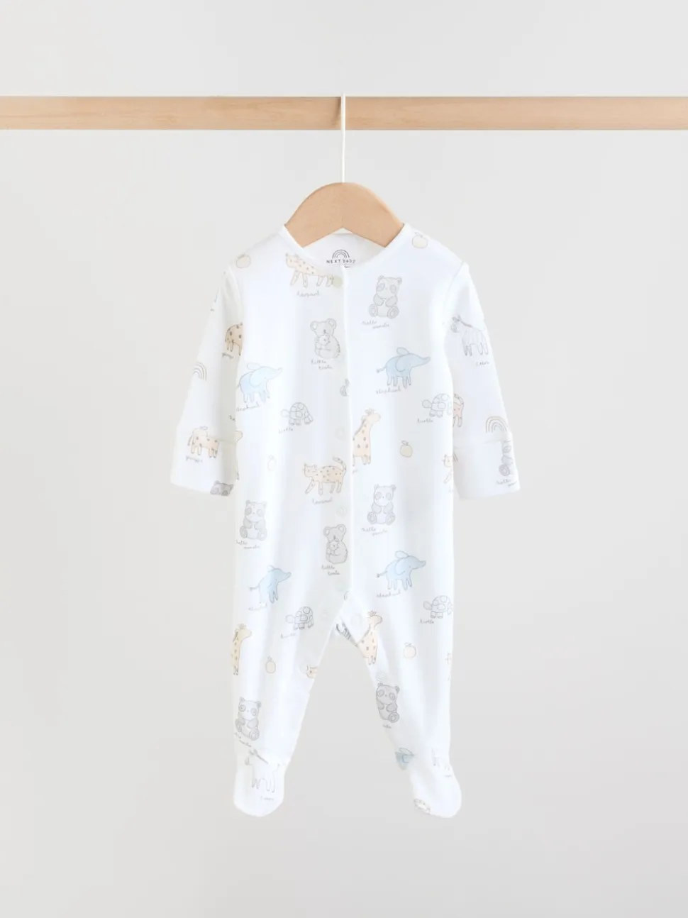 Safari blanc - Combinaisons de nuit pour bébé 3 Pack (0-2ans)