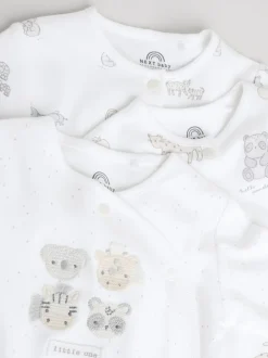 Safari blanc - Combinaisons de nuit pour bébé 3 Pack (0-2ans)