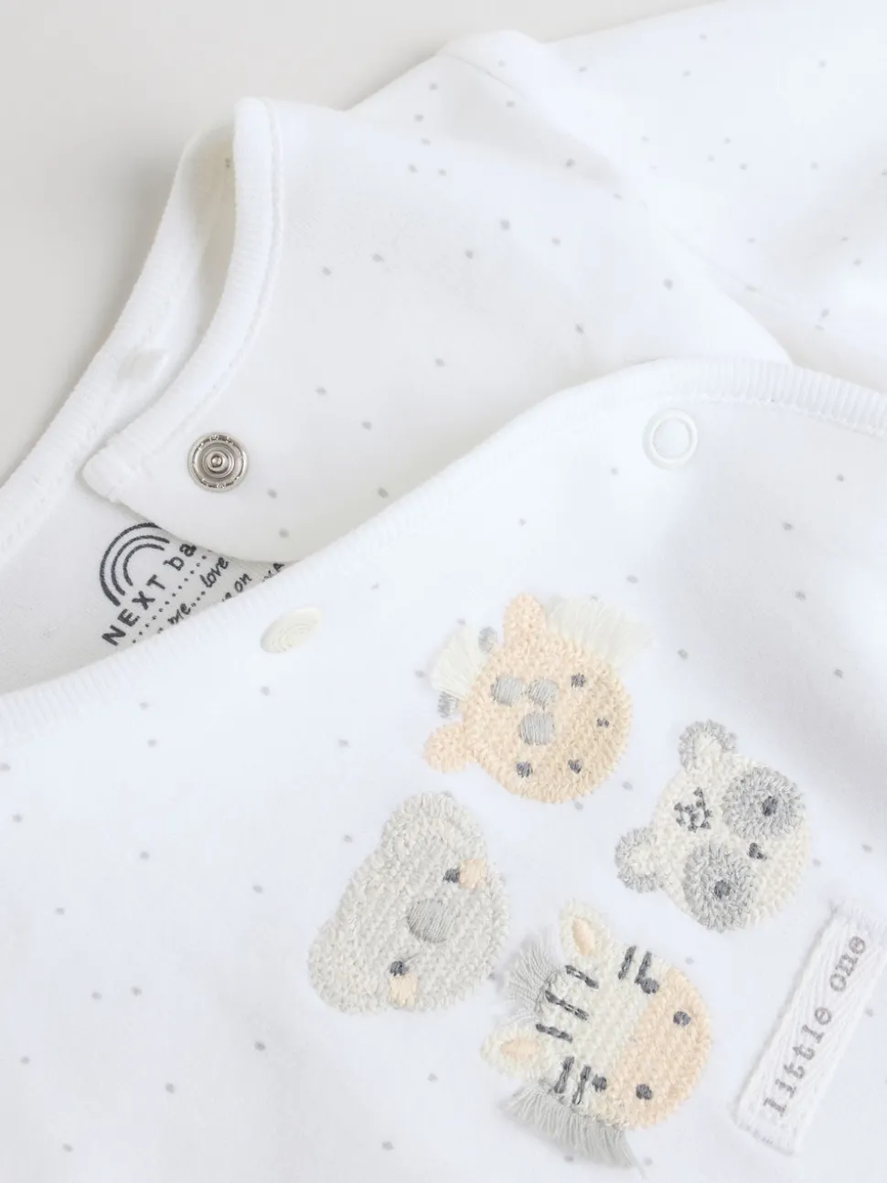 Safari blanc - Combinaisons de nuit pour bébé 3 Pack (0-2ans)