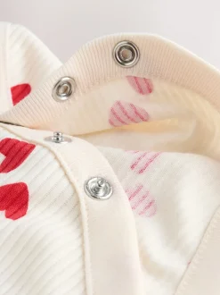 Saint-Valentin à cœur rouge - Body à manches longues bébé