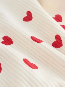 Saint-Valentin à cœur rouge - Body à manches longues bébé