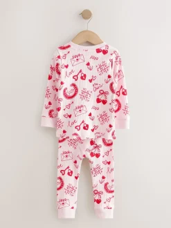 Saint-Valentin rouge/rose - Pyjama confortable (9 mois à 12 ans)