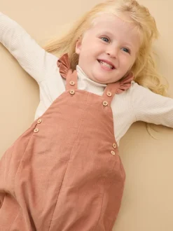 Salopette MORI en velours côtelé à volants