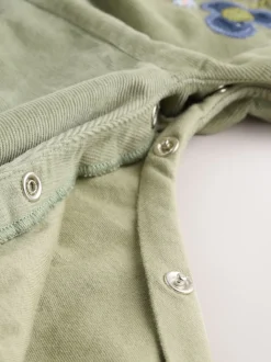 Sauge Vert brodée - Body à Manches longues et salopette en Velours côtelé Ensemble Bébé 2 Pieces (0mois-3ans)