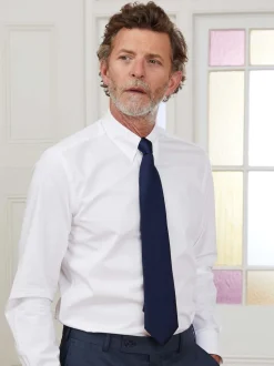 Savile Row Company Chemises en Coton à col à tabulations Coupe ajustée manchettes simples