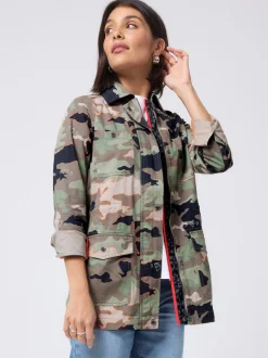 SCAMP & DUDE Shacket imprimé camouflage en coton