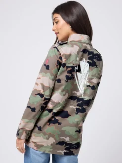 SCAMP & DUDE Shacket imprimé camouflage en coton