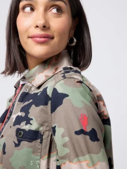 SCAMP & DUDE Shacket imprimé camouflage en coton