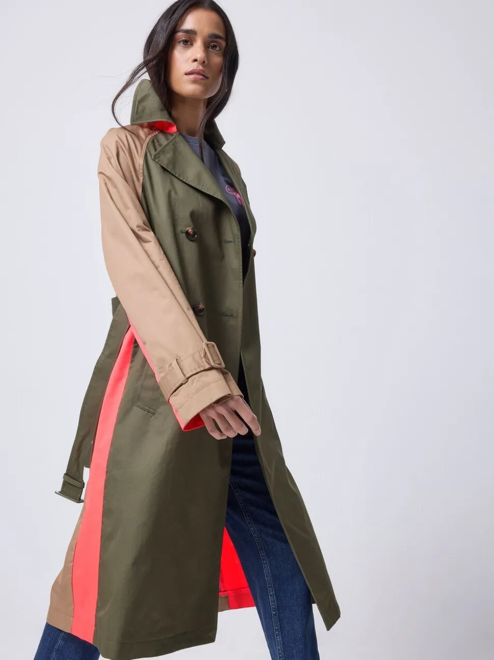SCAMP & DUDE Trench Color-block