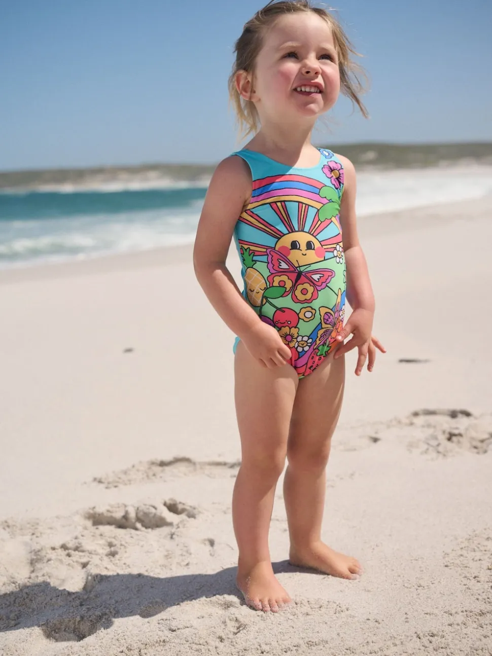 Scène de plage multicolore - Maillot de bain (3mths-7yrs)