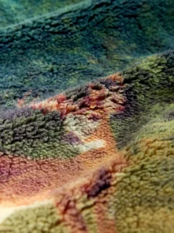 Scène Woodland verte - Haut en polaire imprimée en peau de mouton