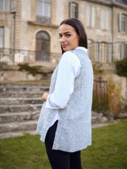 Seraphine Gilet de Grossesse en laine Blend Pointelle