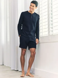 Short Chelsea Peers Waffle Lounge - marine