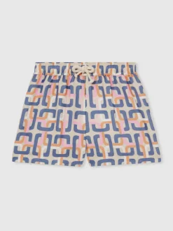 Short Reiss Eva à imprimé chaîne géométrique