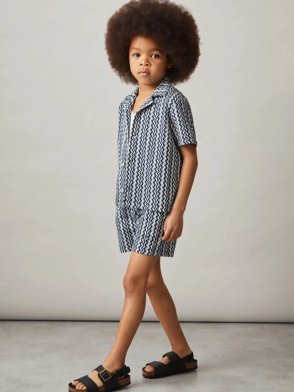 Short Reiss Teti à cordon de serrage en maille zigzag