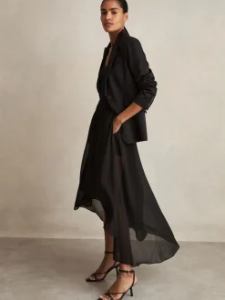 Short taille haute à superposition transparente Reiss Lucie