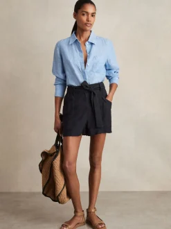 Shorts ceinturés Reiss Avril avec pattes de boutonnage