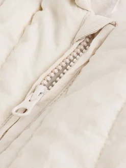 Slogan écru Little One Back - Combinaison de bébé matelassée en nylon