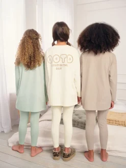 Slogan de Neutre - Lot de 3 leggings de pyjama (3-16ans)