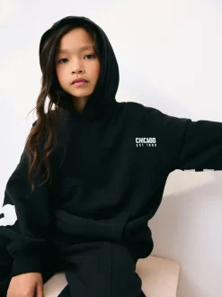 Slogan noir - Sweat à capuche (3-16 ans)
