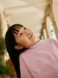 Slogan rose - Ensemble Sweat-shirt et jogging ample (3-16ans)