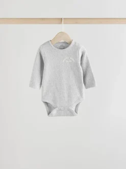 Slogan rose - Lot de 3 bodies à manches longues pour bébé