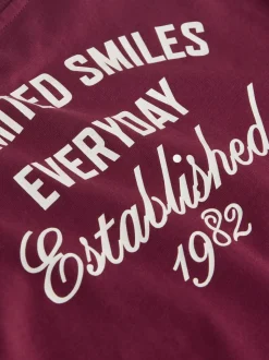 Slogan rouge baie - T-shirt Manches courtes Back Imprimé (3mths-7yrs)