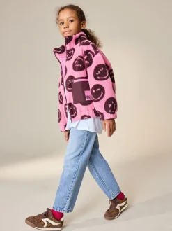 Smiley rose/baie - Zip Up Borg Jacket (3-16yrs)