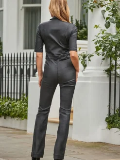 Sosandar Coated Denim Combinaison