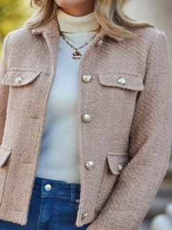 Sosandar veste en boucle à boutons dorés