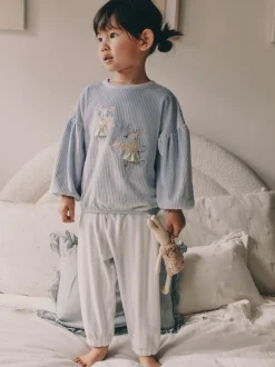 Souris bleue - Pyjama en laine polaire (9mths-10yrs)