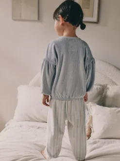 Souris bleue - Pyjama en laine polaire (9mths-10yrs)