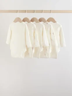 Souris écru à fées - Lot de 5 bodies à manches longues pour bébé