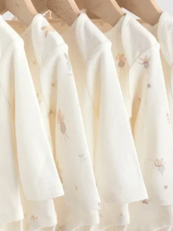 Souris écru à fées - Lot de 5 bodies à manches longues pour bébé