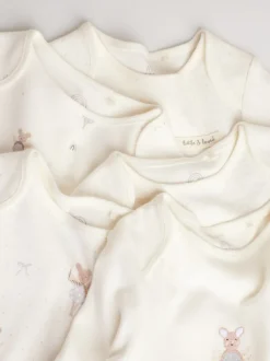 Souris écru à fées - Lot de 5 bodies à manches longues pour bébé