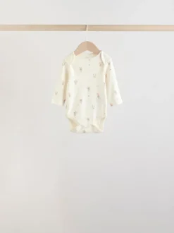 Souris écru à fées - Lot de 5 bodies à manches longues pour bébé