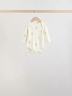 Souris écru à fées - Lot de 5 bodies à manches longues pour bébé