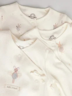 Souris écru à fées - Lot de 3 dors-bien bébé (0-2ans)