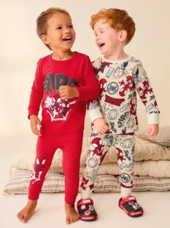 Spidey et Friends Rouge/Écru Cream - Lot de 2 pyjamas Snuggle (12mois-8ans)