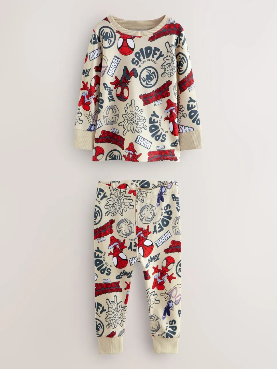 Spidey et Friends Rouge/Écru Cream - Lot de 2 pyjamas Snuggle (12mois-8ans)