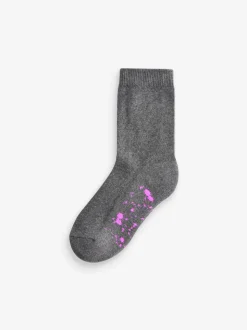 Splat gris - Paquet de chaussettes rembourrées en coton riche 7